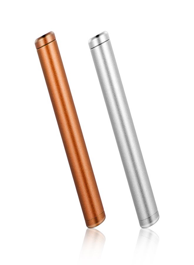 AOZUO 2 Pack Metal Tube Container, Storage Cases Portable Aluminum Waterproof Storage Tube Holder Case for Purse Pocket Travel Outdoors, 4.5 inches - Image 1